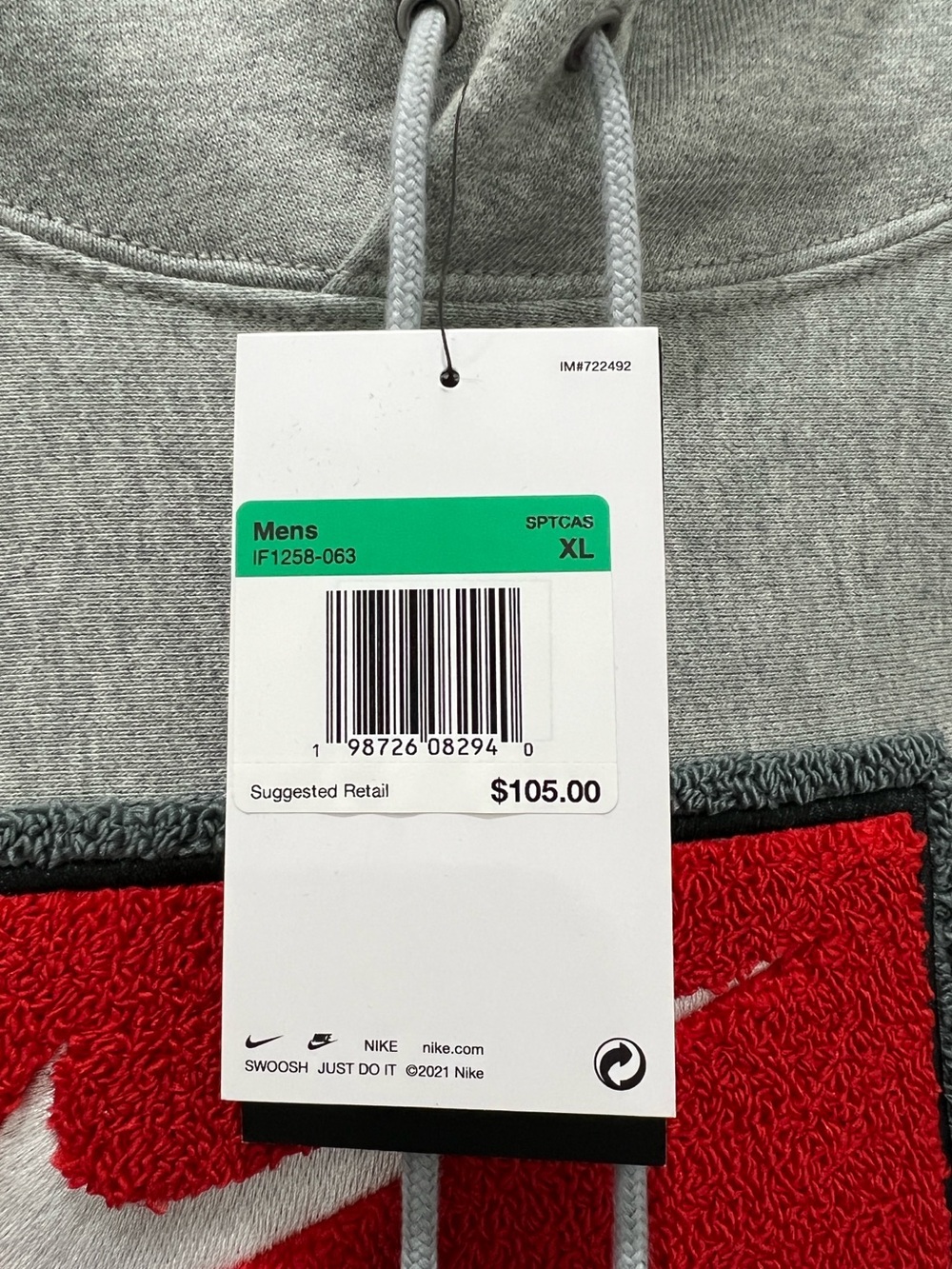NWT Nike Solo Swoosh Men’s Fleece Pullover Hoodie - Picture 4 of 4